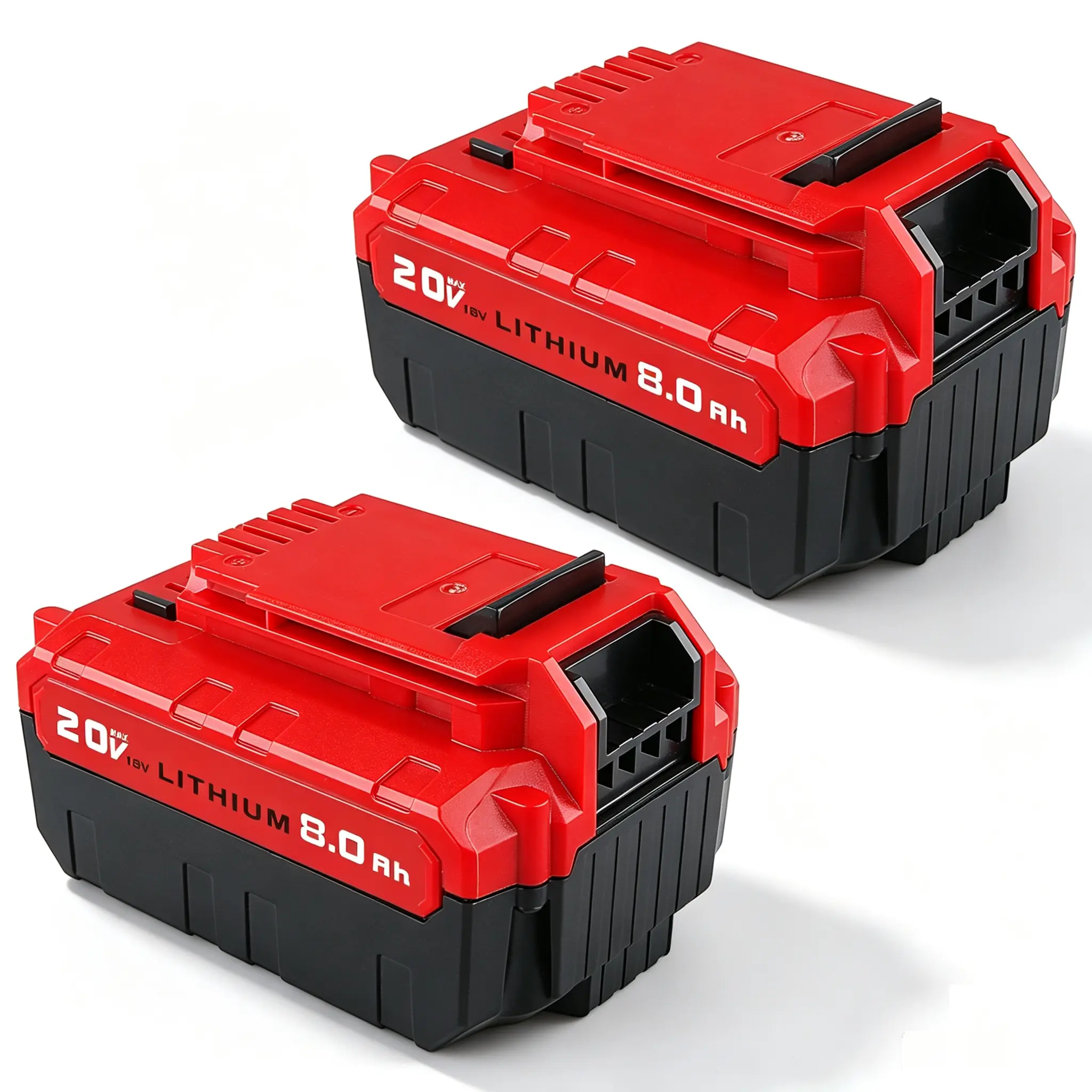 2-Pack Cordless Drill Batteries - 20V Max 8000mAh/8.0Ah High Density Li-ion, 18V Nominal, Heavy Duty High Output, Built-in Premium Intelligent BMS, Plug-n-Play, Fully Compatible with Porter Cable PCC685L Power Tools