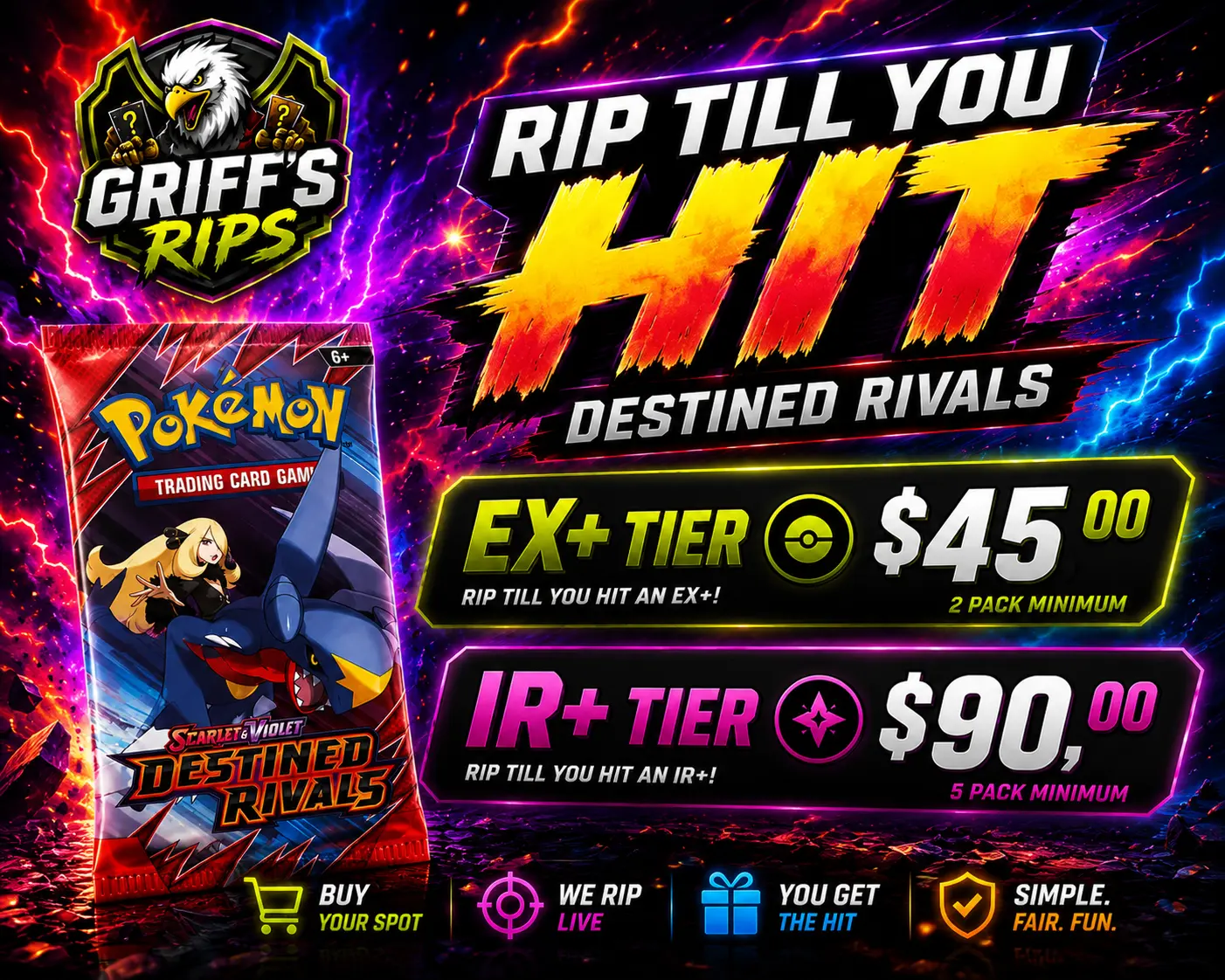 Pokémon TCG Destined Rivals - Rip Till You Hit!!! 1 IR+ Run!!