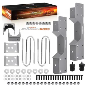 Rear 8" Drop Lower Flip & C-Notch Kit compatible for Chevy Silverado GMC Sierra C3500 88-98