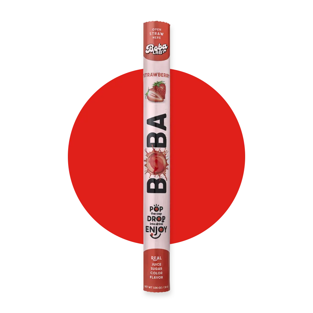 Strawberry Boba Straw