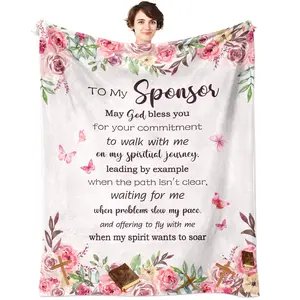 Confirmation Sponsor Gifts for Women, Confirmation Sponsor Thank You Gift, Confirmation Gifts for Sponsor, to My Sponsor Throw Blanket 60X50