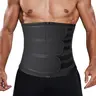 Men's Neoprene-Polyester Adjustable 3-Belt Waist Trainer - Zippered Sauna Girdle Shapewear with Tummy Control, Adjustable Straps, Workout Waistband, S-3XL Size for Sports Use