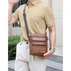 Large Capacity Men's Crossbody Bag, Waterproof Shoulder Bag with Wear-Resistant Construction, Perfect for Daily Commuting and Professional Use