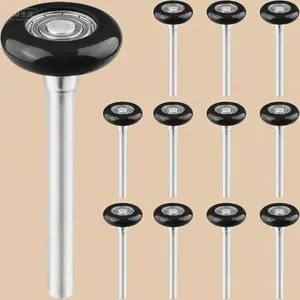 High Performance Garage Door Rollers - 1.8 Inch Nylon Sealed Bearings, Quiet & Durable Heavy Duty Wheels, Smooth Rolling Replacement Parts, 12 Pack Black Rollers for Residential & Commercial Use