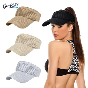2Pcs Women's UPF 50+ High Ponytail Sun Visor Hat | SunSafeTok BeachTok GolfTok That Girl Aesthetic Breathable Open-Top UV Protection Cap | for Running Hiking Beach Travel Daily Outdoor Wear