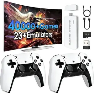 Born to lumine Mass Games Retro Game Console with 40000+ Built-in Games 19 Emulators 2 Wireless Controllers HD Output & 128GB SD Card Perfect for Kids & Adults - Portable Gaming System
