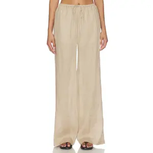 FRAME The Linen Lounge Pant in Flax