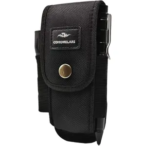 Nylon Sheath for 4.5'' to 5''- Horizontally and Vertically Carry for Belt - EDC for Multitools- Snap Knife Holder Fits Folding Tool (Large Size)