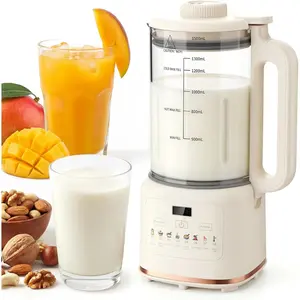 55oz Nut Milk Maker, Automatic -Based Milk Machine with 48 , Soy/Almond/Oat Milk Maker, Delay Start & Keep Warm, Self-Clean,  Control, Stainless Steel Jar, for Hot or Cold Drinks