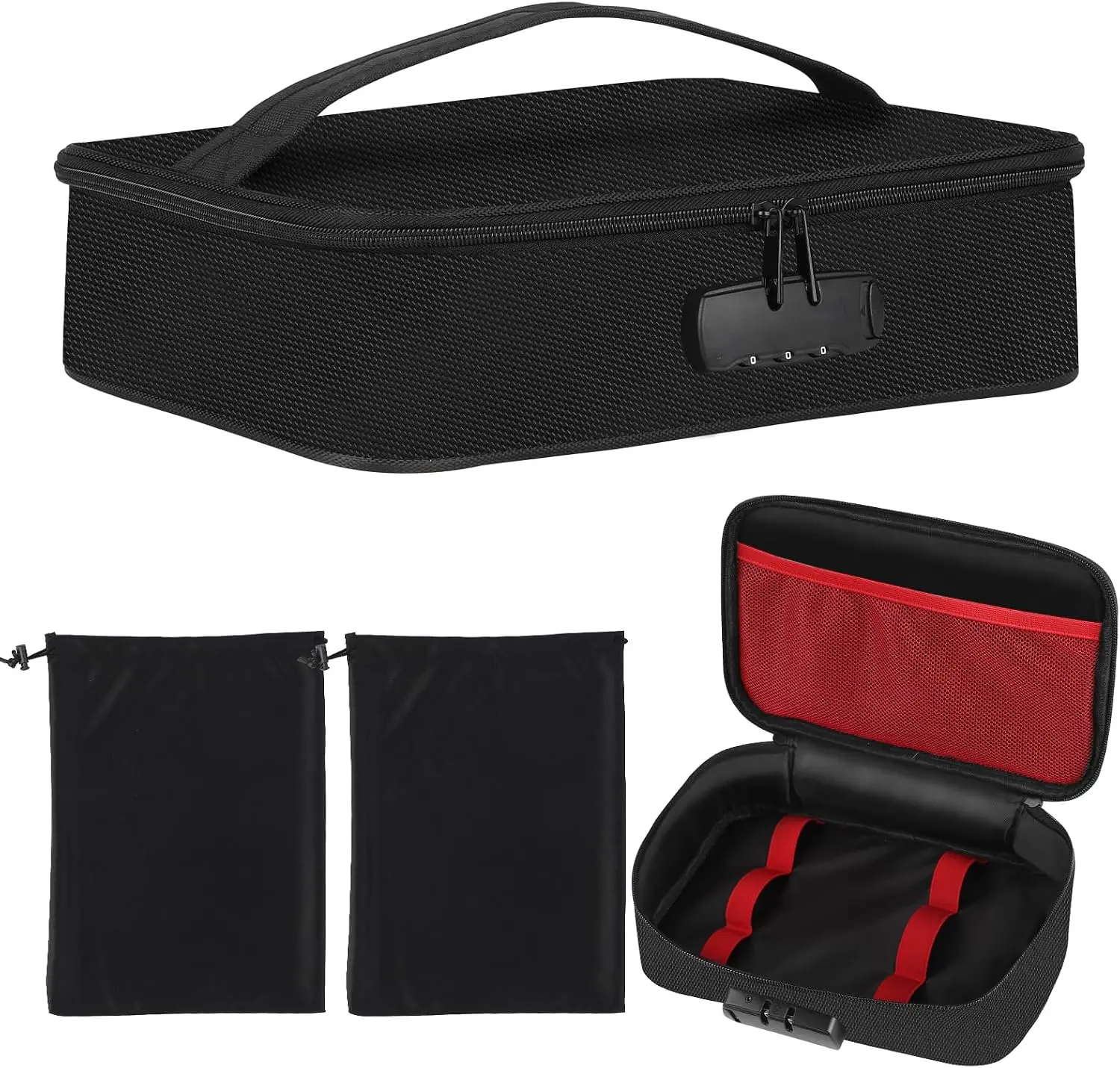Discreet Lockable Toy Organizer Container (Medium)| Larger private with combination lock, protective padding and travel-friendly.