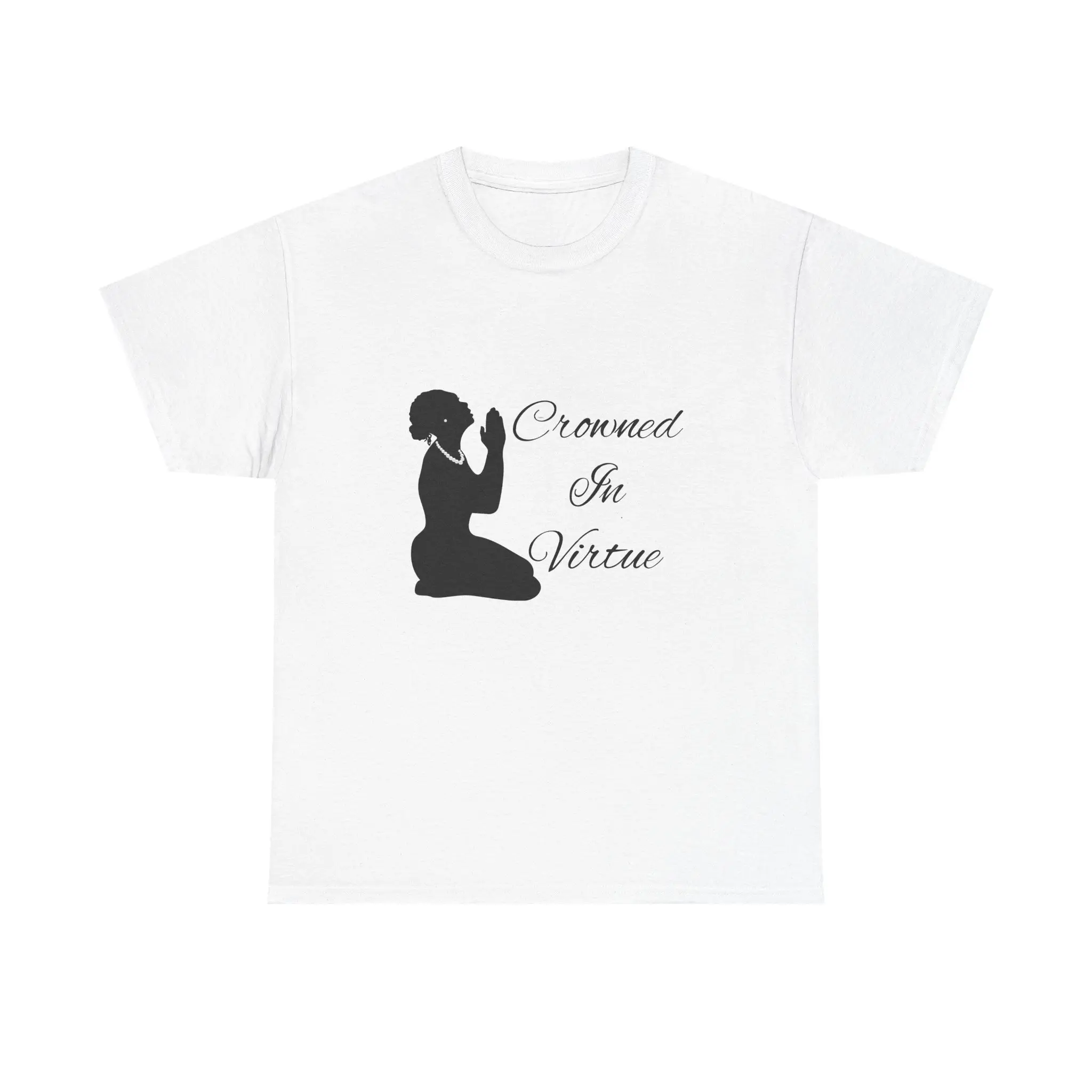 Crowned In Virtue T-Shirt | Memorial Tribute Tee, Prayer Silhouette