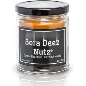Bofa Deez Nutz- Funny- Banana Nut Bread n Hazelnut Vanilla- Scented - Double Pour- 6 Ounce- 40 Hour  Time