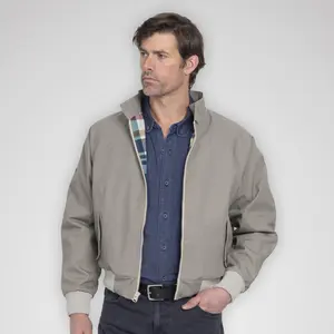 Harrington Jacket - Pewter Cream