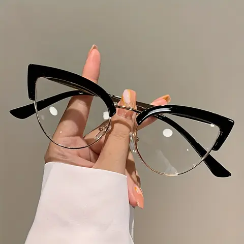 Women's Cat Eye Reading Glasses, Trending Eyeglasses - Reading Eyeglasses with Magnification of 100° to -400°, Lightweight Full Glasses for Computer, Books, Daily Use - Multi-Colored Glasses, Durable Frame, Eyewear