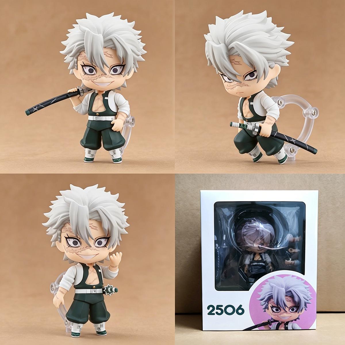 Demon Slayer Q Version Figures | Muichiro Mitsuri Nezuko Tanjiro Zenitsu Inosuke Rengoku Giyuu Shinobu Sanemi Genya Tengen Akaza | Collectible Anime Action Chibi Figure Toy with Movable Joints & Changeable Face
