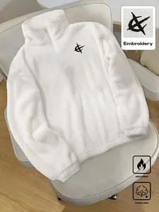 Men's Fuzzy Sweatshirt Jacket, Warm and Comfortable Coat, Ideal for Daily Wear, Perfect for Cold Weather, Stylish Outerwear for Men