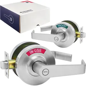 Commercial Door Handle | Vacant Occupied & Commercial Restroom Lock for Public Bathroom & Industrial Buildings
