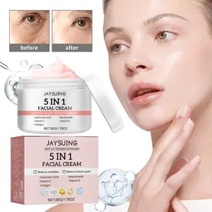Jaysuing 5 in 1 Firming Cream Firming Face Tender Smooth Nourishing Moisturizing Facial Skin Cream Skincare Moisturizer Comfort Moisture Hydrate Hydrating