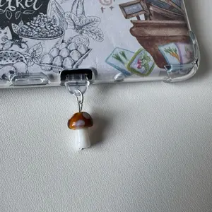 Dust Plug Charm Baby Mushroom for USB-C Port Devices Kindle Phones iPhone iPad E-Reader Unique Accessory
