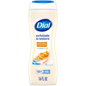 Dial Body Wash, Exfoliating Cocoa Butter & Orange Extract, 16 Ounce Henkel
