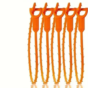 5pcs Powerful 19.6 Inch Drain Clog Remover Tool - Easily Unclog Your Shower, Kitchen Sink, and Bath Tub - Instantly Clear Blockages and Save Time and Money