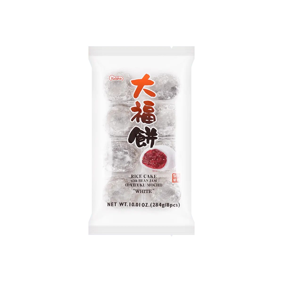 KYOSHIN Japanese Red Bean Mochi Daifuku - Authentic Anko Sweet Rice Cakes (8 pcs, 10.0oz)