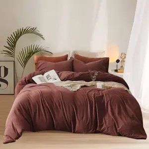 Brick Red Comforter Sets King Dark Rust Comforters Plain Purplish Quilts Women Blackish Warm Blankets Dark Brown Red Durable