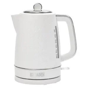 Starbeck 1.7 Liter (7 Cup) Cordless Electric Kettle with Auto Shut-Off Bright White: BPA-Free, Stainless Steel, 1500W