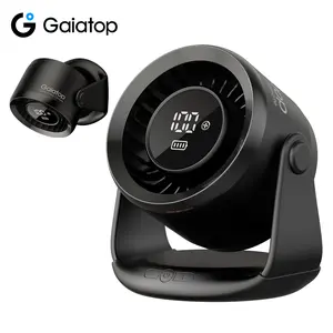Gaiatop Rechargeable 4000mAh Desk Fan, 5 Speeds Ultra Quiet Bedroom Fan with LED Display, 90° Tilt, 7.7 In USB-C Desktop Fan for Dorm Office Room Home Office summerwins