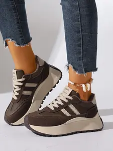 Women's Soft Sole Running Shoes, New Spring Edition, Sporty Running Shoes, Thick Sole Dad Sneakers, Comfortable Athletic Footwear for Daily Wear