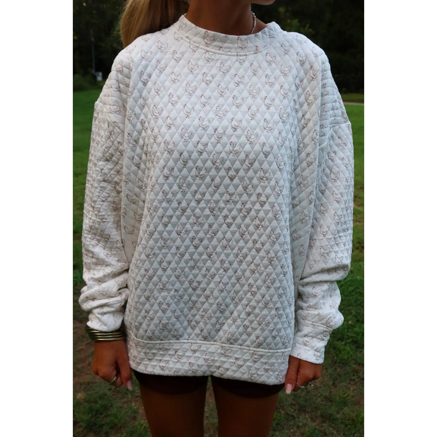 Welcome To The Farm Quilted Sweatshirt