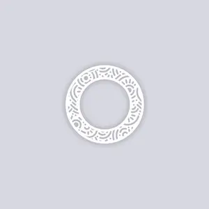 Retro Confetti Circle Rim Clay Stencil