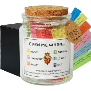 Color Coded Bible Verses in a Jar, Christian Gifts for Women Men Mom, Bible Study Supplies, Birthday Gifts for Women Men