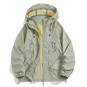 Women’s summer lightweight sun-protection cardigan jacket made from ice silk—cool to the touch, quick-drying, breathable, UV-protective, solid color; suitable for outdoor wear during the summer.