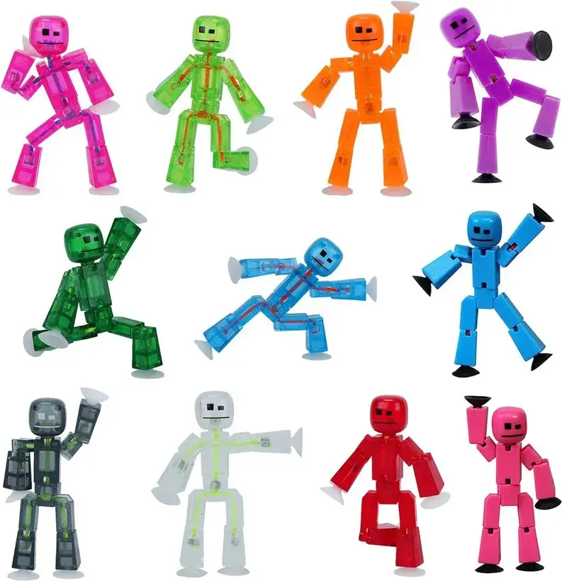 Suction Cup Sucker Sticky Robot Toys Collectable Action Figures Toy Create Stop Motion Animation Great for Kids Ages 4+
