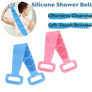 Silicone Shower Scrubber, Exfoliating Body Scrubber with Non-Slip Grip, Massage Nubs Silicone Bath Brush for Men Women, Deep Cleansing for Back Arms Feet, Home Spa