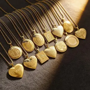 Vintage Versatile Stainless Steel Photo Locket Necklace High-end Minimalist Luxury for Women Ideal Birthday Gift for Friends