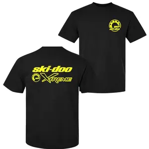 Ski-Doo Xtreme BRP Graphic T-Shirt – Bold Yellow Logo, Casual Black Tee for Snowmobile Enthusiasts