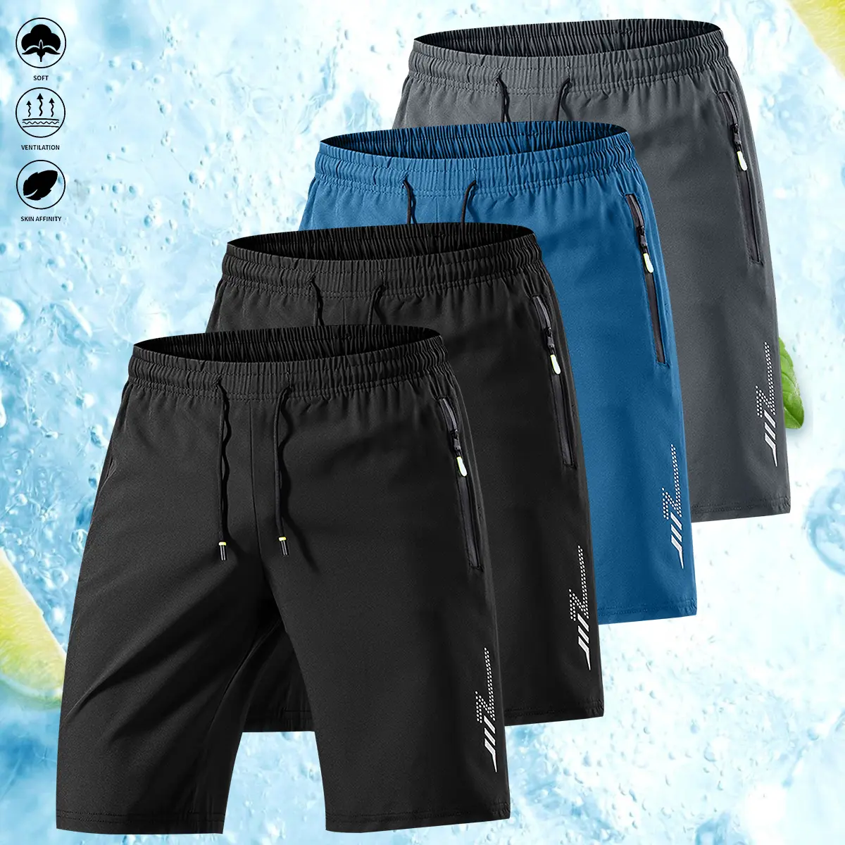 Lake Blue Dark Gray Black