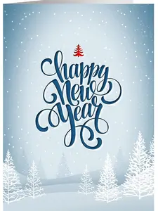 Winter White, 5x7, Heavy Stock, Set of 18 Holiday Cards & Envelopes.