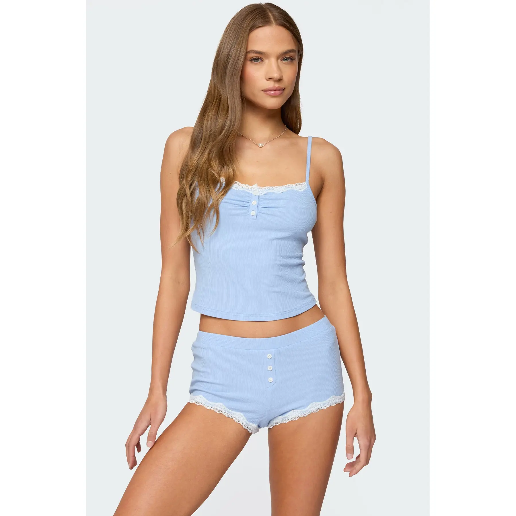 Olena Lacey Henley Tank Top Olena Lacey Henley Tank Top