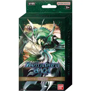 Bandai Namco Battle Spirits Saga ST05 Verdant Wings Starter Deck 05 Green 50-Card Deck with Play Sheet & Core for TCG Game