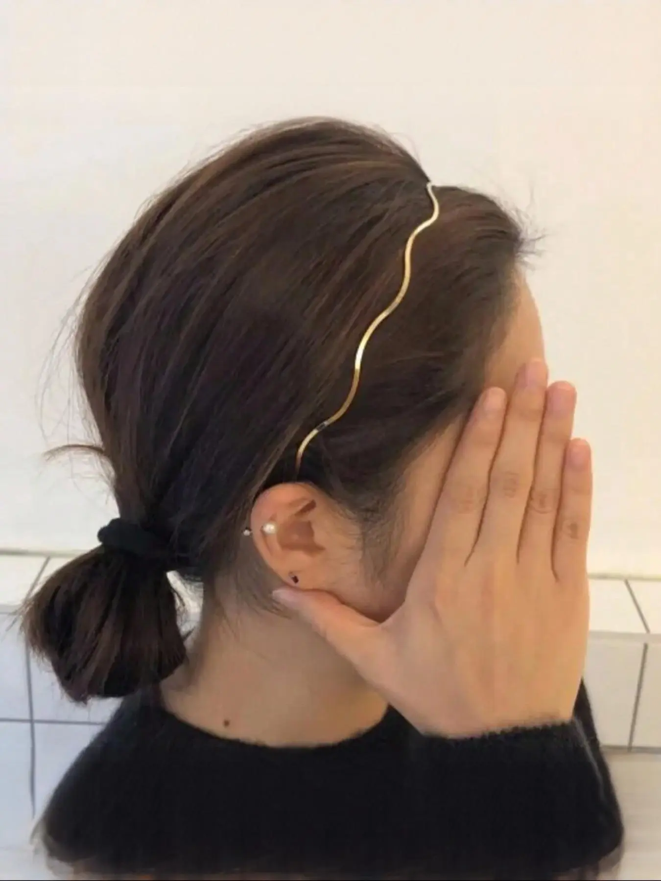 Women's Minimalist Solid Color Zigzag Metal Headband, Hairband, Chic Headbands, Casual Trendy Fashionable Hair Accessory for Daily & Party Wear