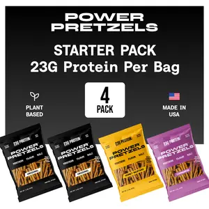 Starter Pack - 4 Count, Protein Pretzels 23g Per Bag