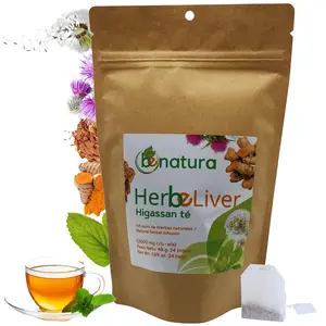 Cardo mariano, curcuma, diente de leon, boldo & cuachalalate TE (Milk thistle, turmeric, dandelion, boldo & cuachalalate) 24 Tea Bags, 100% natural herbal infusion, vegan, higassan te| HerbeLiver support