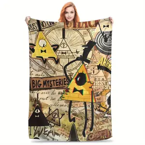 Gravity Falls Flannel Multifunction Warm Lid Blanket