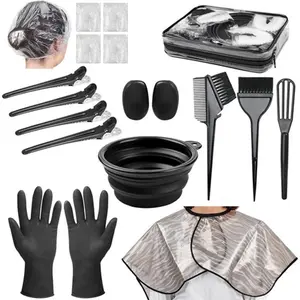16 Pieces Hair Dye Bowl and Brush Kit, Reusable Hair Dye Tools for Salon Home