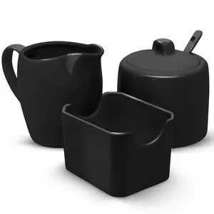 Kook Sugar and Creamer Set - Ceramic Kitchen Utensils with Smooth Finish and Sturdy Design