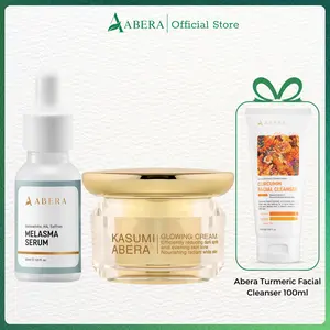 Combo Kasumi Abera Cream & Abera Melasma Serum - Extensive Moisturizer, Serum with Niacinamide and Hyaluronic Acid, Special Gift Skincare Herbal