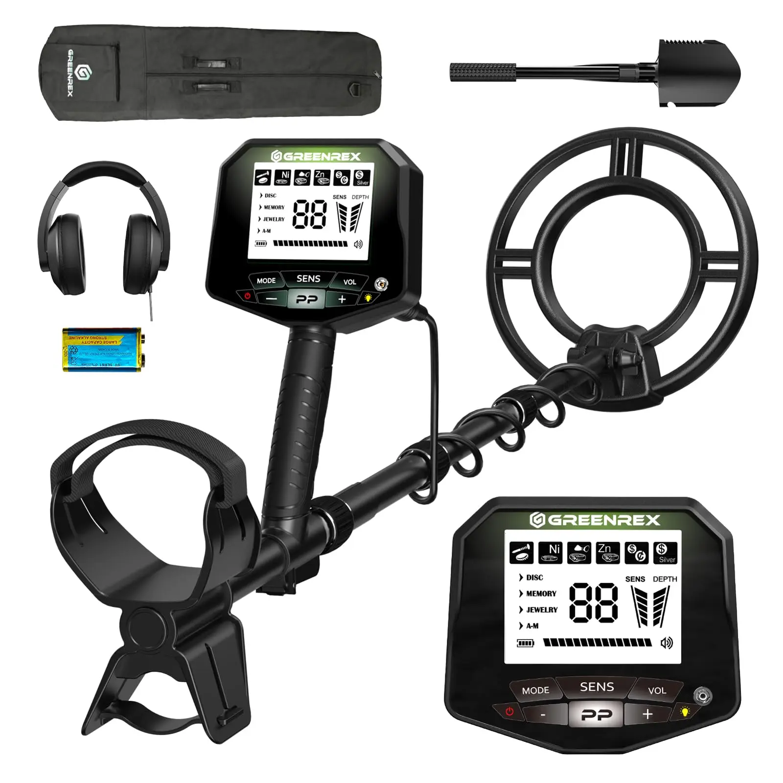 Professional Metal Detector for Adults - High Accuracy Gold & Silver Detector with Waterproof Pinpoint, 10'' IP68 Coil for Underwater & Beach Use, Bigger LCD Display, Advanced DSP Chip, Black